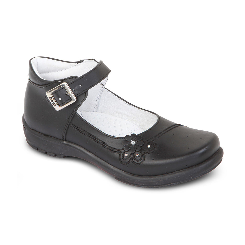 DG-7483 - Black Genuine Leather - Dogi® Kids School Shoes