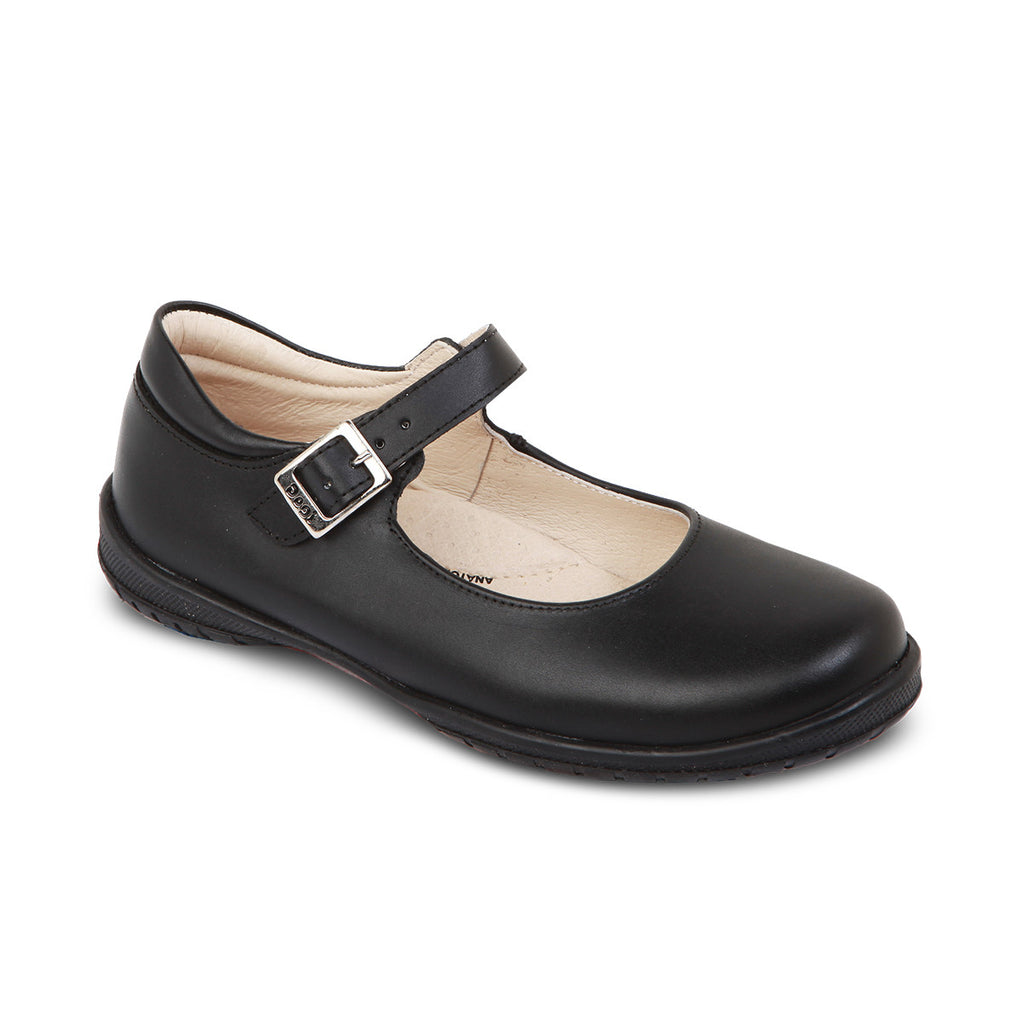 DG-7410 - Black Genuine Leather - Dogi Kids School Shoes