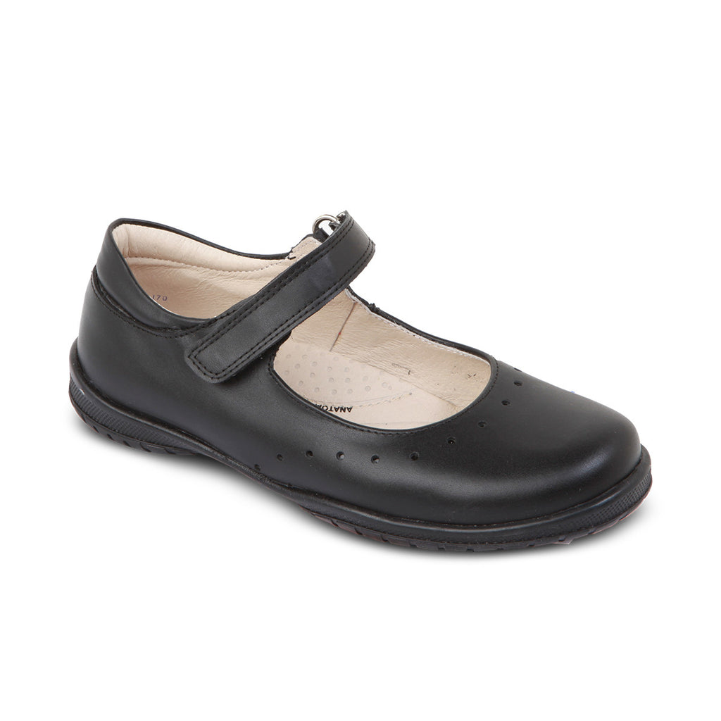 DG-7414 - Black Genuine Leather - Dogi Kids School Shoes