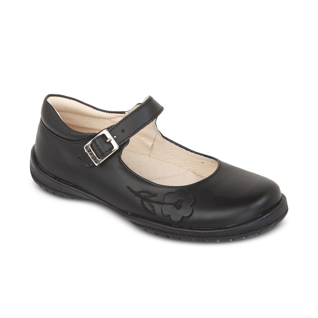 DG-7427 - Black Genuine Leather - Dogi Kids School Shoes